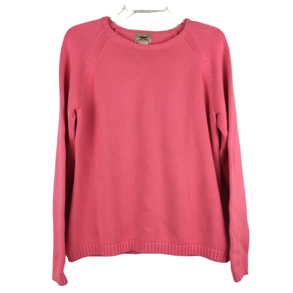 L.L. Bean Women's Scoop Neck Sweater in Pink